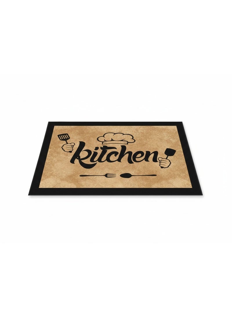Modern 3D Kitchen Runner Rug - 120x180 cm - Non-Slip Dots Backing - Washable - Creative "Kitchen" Design - Image 3